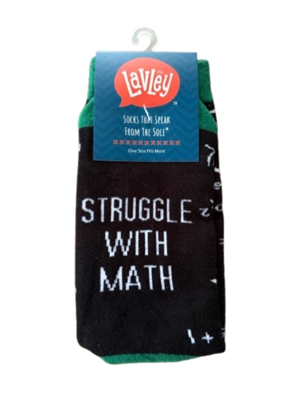 Women's Black and Green Novelty Math Socks - NWT